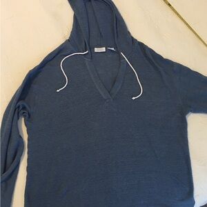 Sigrid Olsen Blue Hoodie Sweatshirt